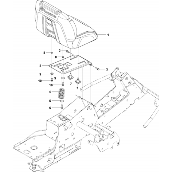 Seat Assembly for Husqvarna R213 C Riders