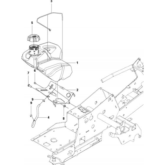 Fuel System Assembly for Husqvarna R214 T Riders