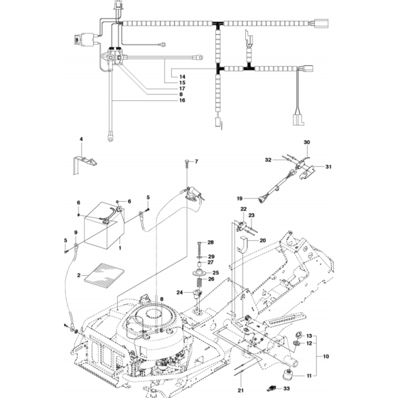 Electrical Assembly for Husqvarna R214 T AWD Riders