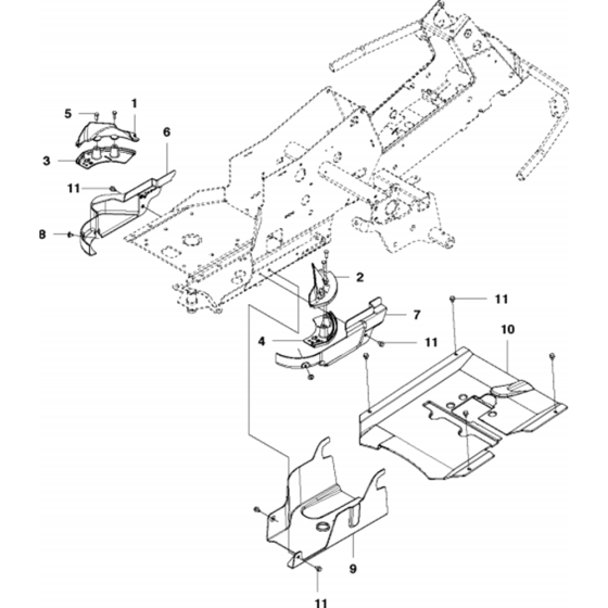 Cover Assembly-2 for Husqvarna R214 T AWD Riders