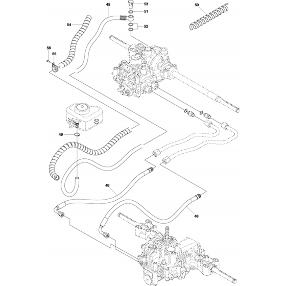 Chassis Rear Assembly-3 for Husqvarna R214 T AWD Riders