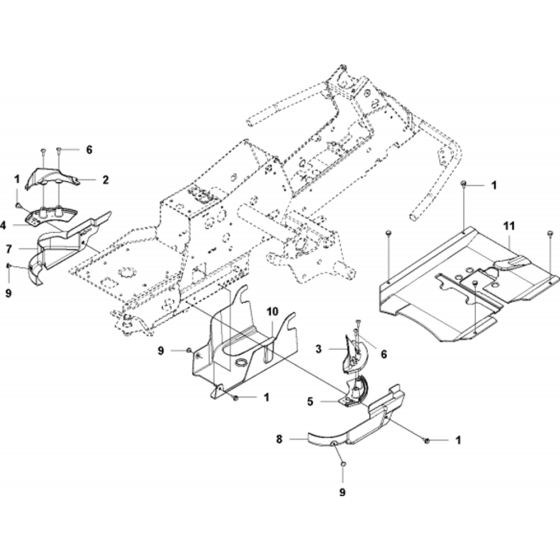 Cover Assembly-3 for Husqvarna R214 TC Riders