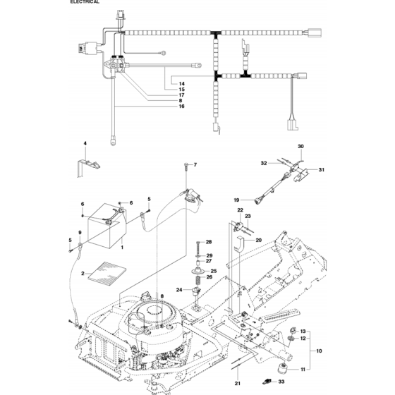 Electrical Assembly for Husqvarna R215 TX Riders