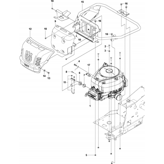 Engine Assembly for Husqvarna R216 Riders