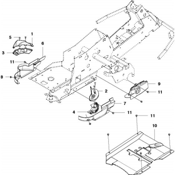 Cover Assembly-1 for Husqvarna R216 AWD Riders