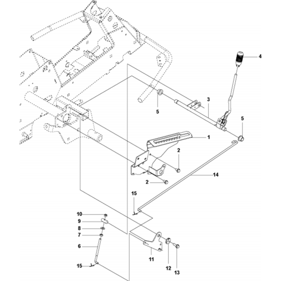 Height Adjustment Assembly for Husqvarna R216 T AWD Riders