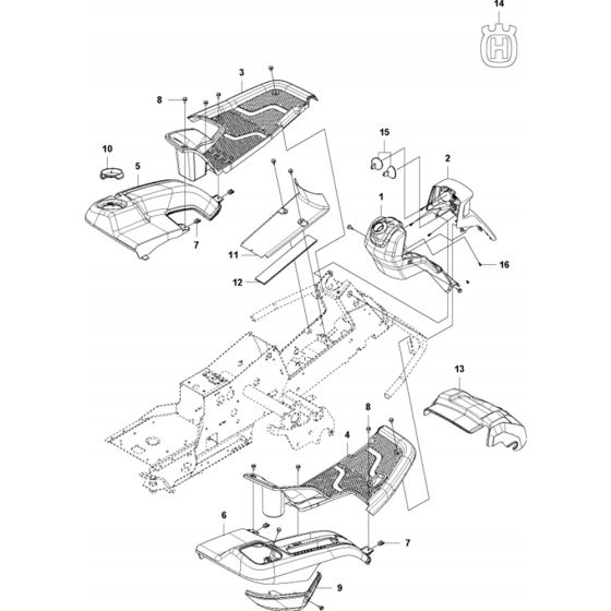 Cover Assembly-2 for Husqvarna R216 T AWD Riders