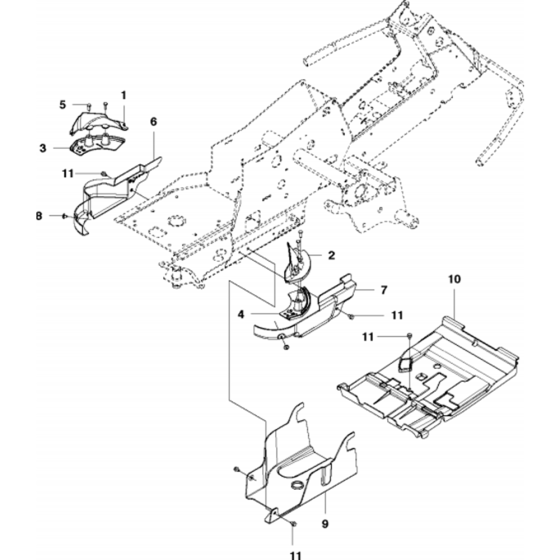 Cover Assembly-1 for Husqvarna R316 T Riders