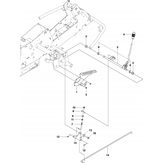 Height Adjustment Assembly for Husqvarna R316 T Riders