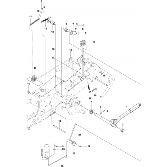 Mower Lift/Deck Lift Assembly for Husqvarna R316 TX Riders