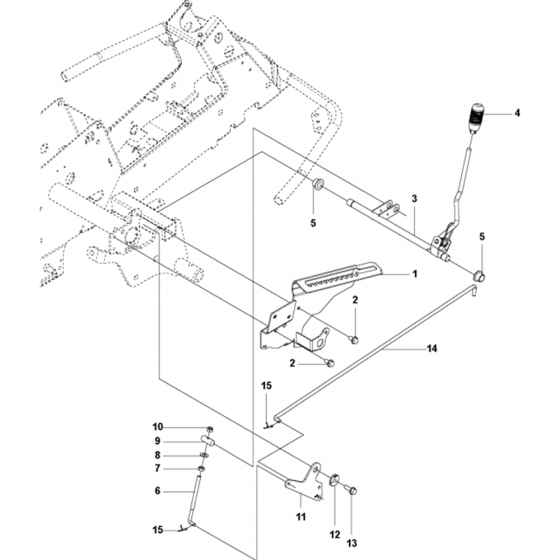 Height Adjustment Assembly for Husqvarna R316 TX Riders