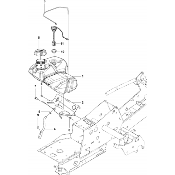 Fuel System Assembly for Husqvarna R316 TX AWD Riders