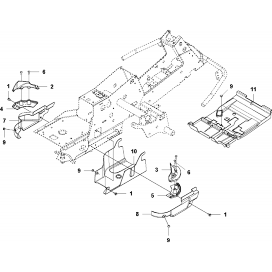 Cover Assembly-3 for Husqvarna R318 X Riders