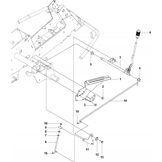 Height Adjustment Assembly for Husqvarna R320 X AWD Riders