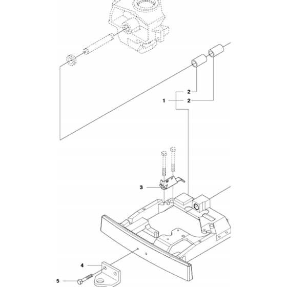 Chassis Rear Assembly-1 for Husqvarna R332T AWD Riders