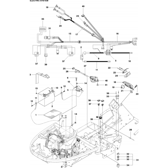 Electrical Assembly for Husqvarna R418 Ts Riders