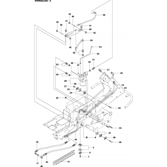 Hydraulic Pump - Motor Assembly-2 for Husqvarna R418 TS AWD Riders