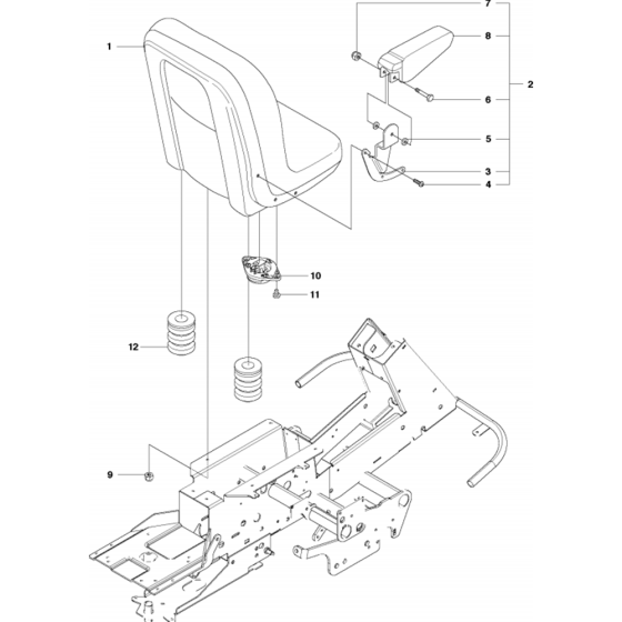 Seat Assembly for Husqvarna R422 Ts Riders