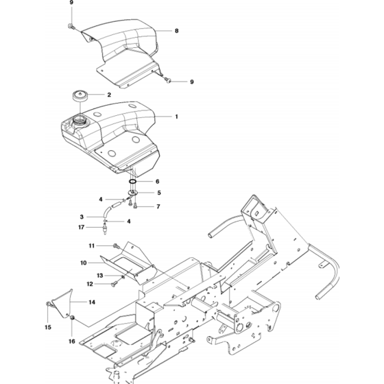 Fuel System Assembly for Husqvarna R422 Ts Riders