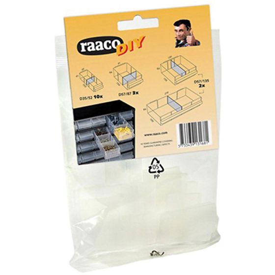 Mixed Bag Of Cabinet Drawer Dividers by Raaco - 131681