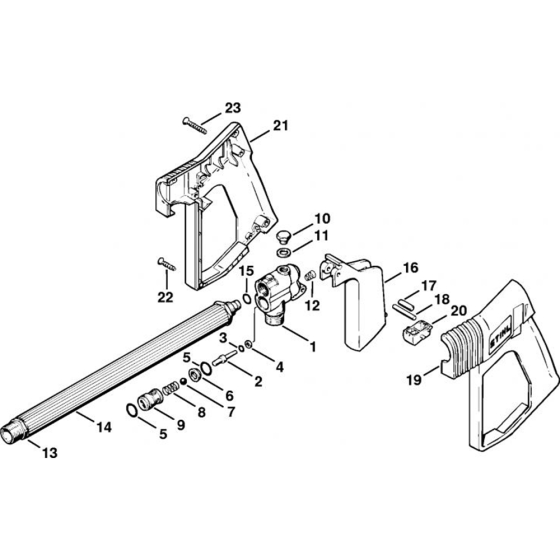 Spray Gun for Stihl RB 220 K Cold Pressure Washers.