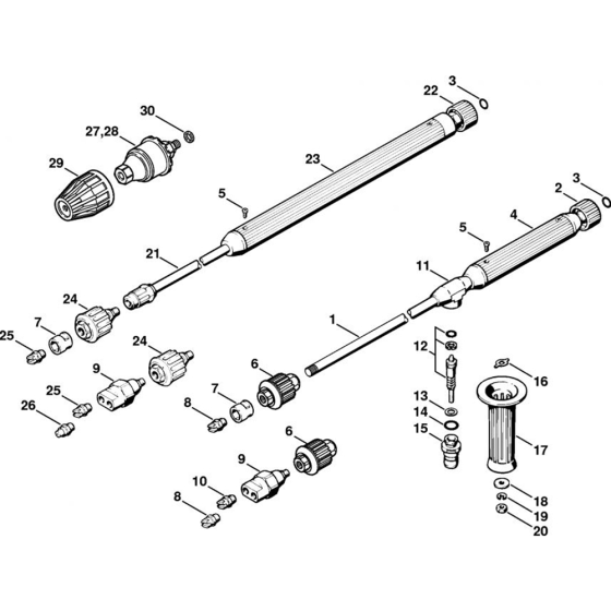 Spray Lance/ Wand for Stihl RB 400 K Cold Pressure Washers.