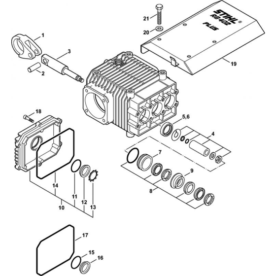 Pump, Piston for Stihl RB 402 Cold Pressure Washers.