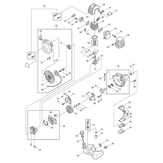 Makita RBC281 Parts