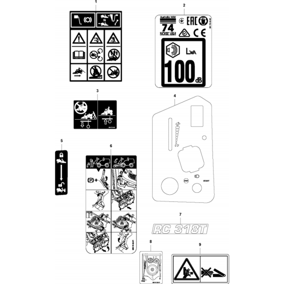 Decals for Husqvarna RC 318T Riders