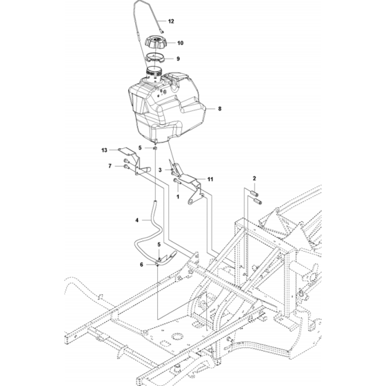 Fuel System Assembly for Husqvarna RC 320Ts AWD Riders