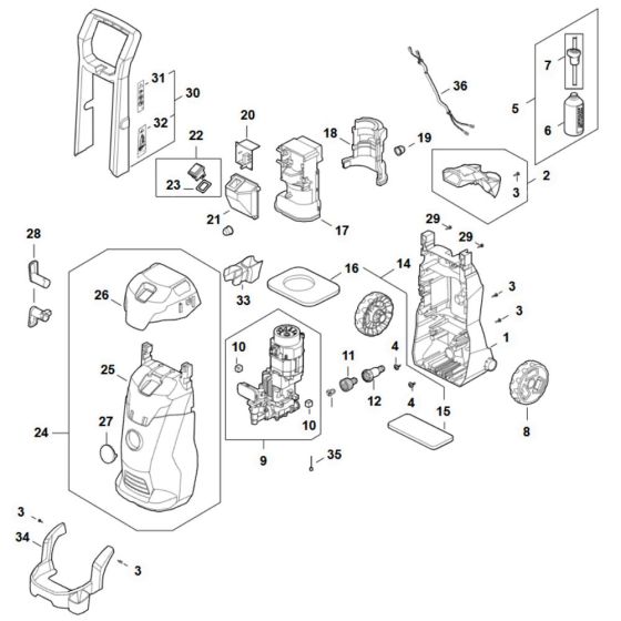 Chassis Assembly for Stihl RE 100 PLUS