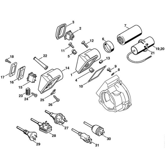 Switch Housing for Stihl RE 101K