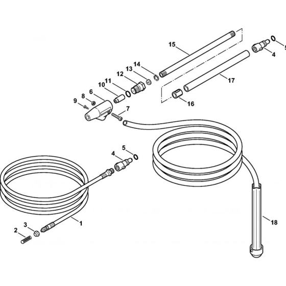 Pipe Cleaning Kit, Wet Sand Jet-Stream Appliance for Stihl RE 107 Cold Pressure Washers.