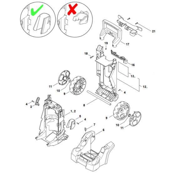 Chassis Assembly for Stihl RE 110 PLUS