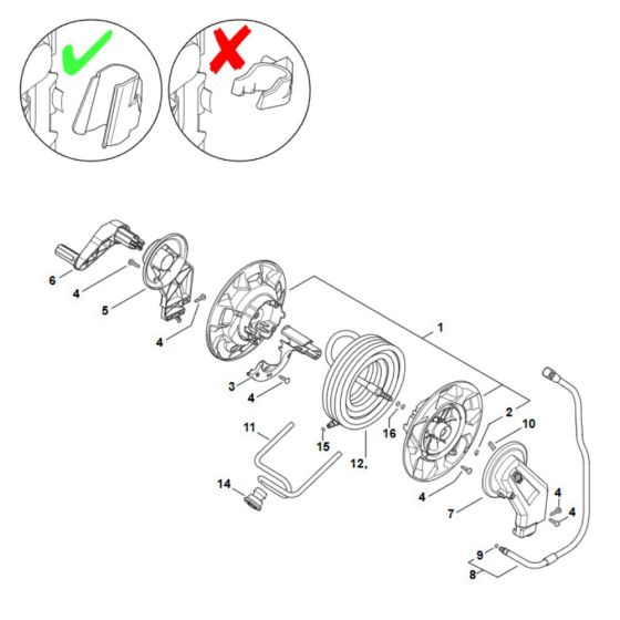 Hose Reel Assembly for Stihl