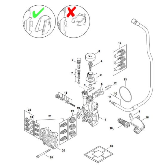 Pump Assembly for Stihl RE 110 PLUS