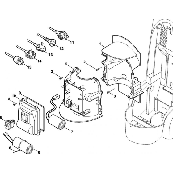 Cover, Switch Housing for Stihl RE 116 K, RE 126 K  Cold Pressure Washers.