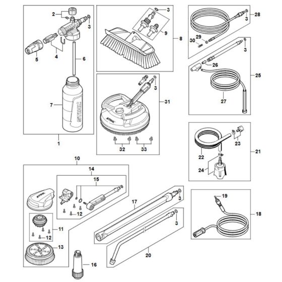 Accessories for Stihl RE 140 PLUS