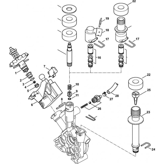 Unloader for Stihl RE 143, RE 143 PLUS,  RE 163,  RE 163 PLUS  Cold Pressure Washers.