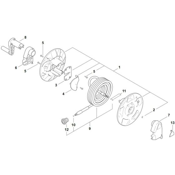 Hose Reel Assembly for Stihl RE 150