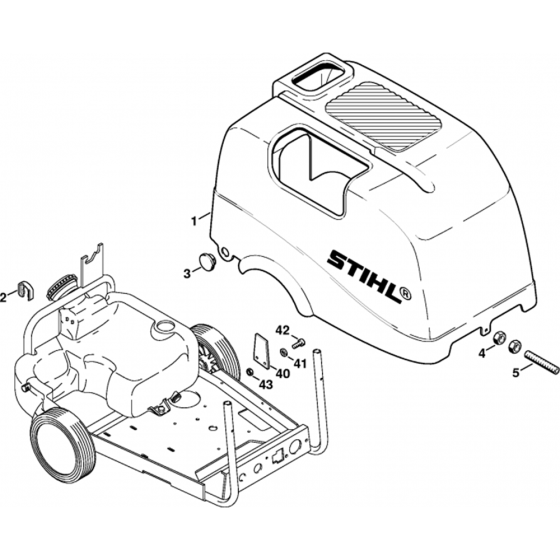 Machine Cover Assembly for Stihl