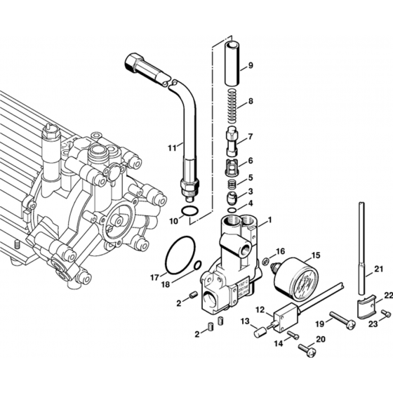 Regulation Valve Block Assembly for Stihl RE500W, RE530W, RE560W Hot Pressure Washers