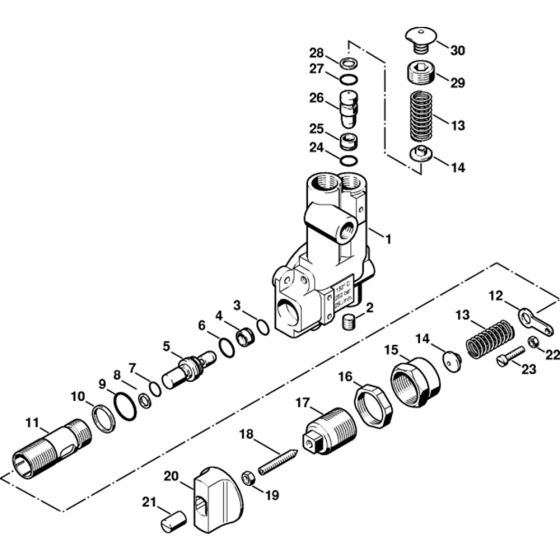 Regulation Valve Block-1 Assembly for Stihl RE500W, RE530W, RE560W Hot Pressure Washers