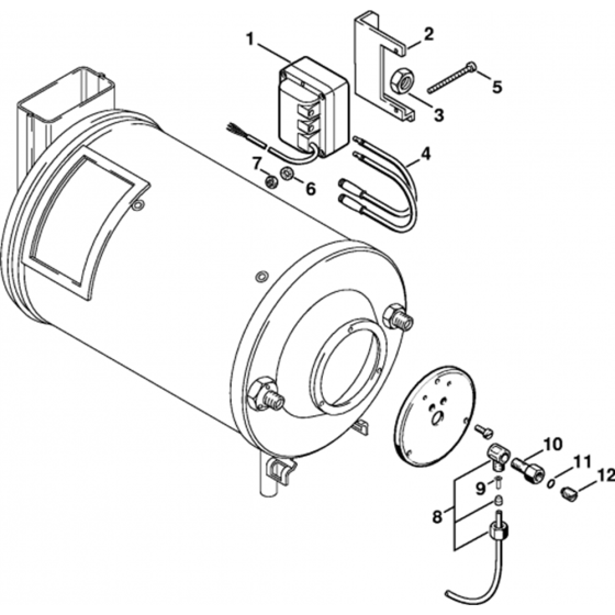 Burner-1 Assembly for Stihl RE500W, RE530W, RE560W Hot Pressure Washers