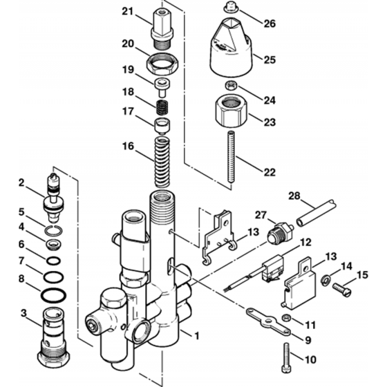 Control Piston Assembly for Stihl RE520W, RE550W, RE580W Hot Pressure Washers