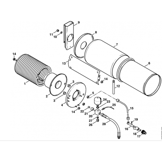 Heat Exchanger Assembly for Stihl RE640W Hot Pressure Washer