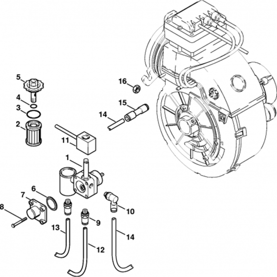 Fuel Pump Assembly for Stihl RE640W Hot Pressure Washer