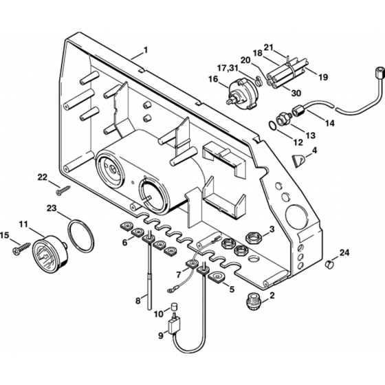 Control Box Assembly for Stihl RE640W Hot Pressure Washer