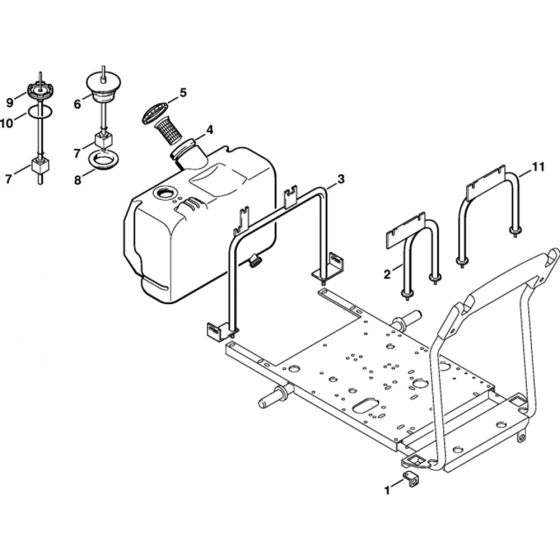 Chassis-1 Assembly for Stihl RE640W Hot Pressure Washer