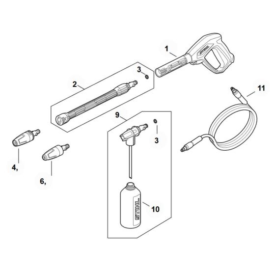 Spray Lance Assembly for Stihl RE 80